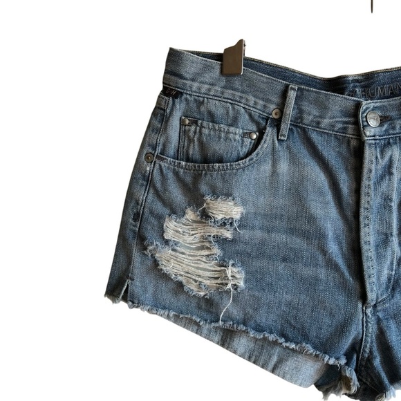 CoH Chloe Frayed Hem Jean Shorts Size 30 Blue Denim 100% Cotton Distressed - Picture 3 of 12